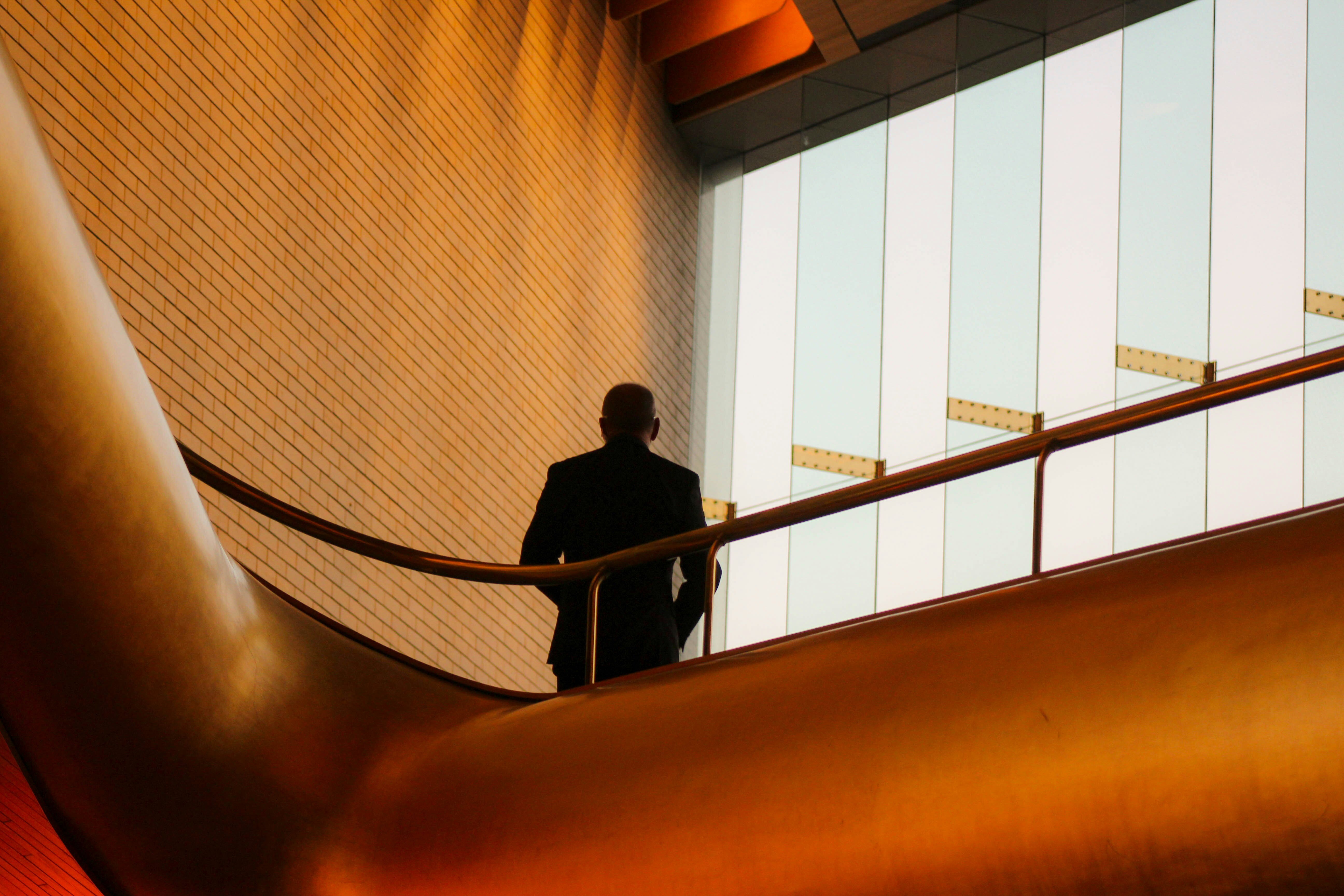 business man on stairs 